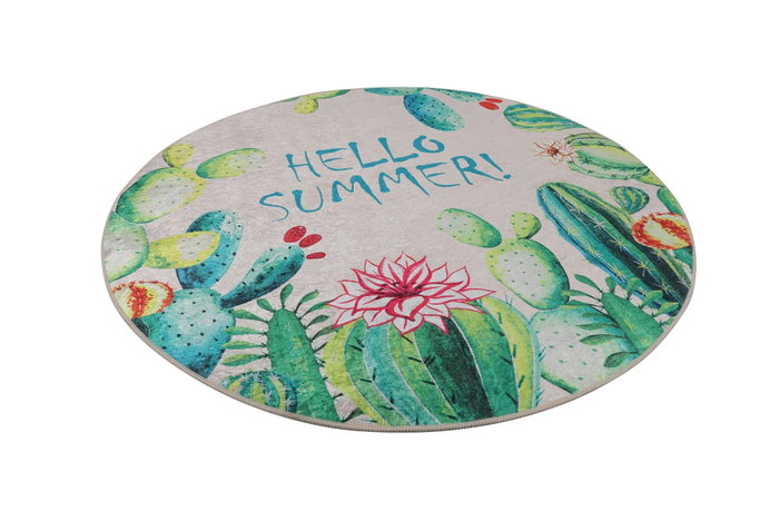 Mijölnir Alfombrilla de Baño Hello Summer 140 cm Multicolor